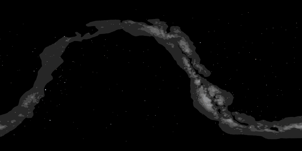 A generated star sky using a modified celestial-d3 astro library